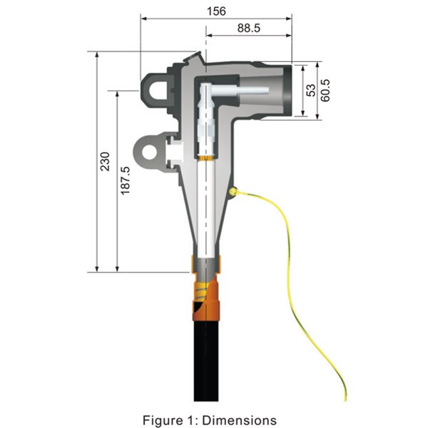 24KV 250A Yük Ayırıcı Dirsek Konnektörü